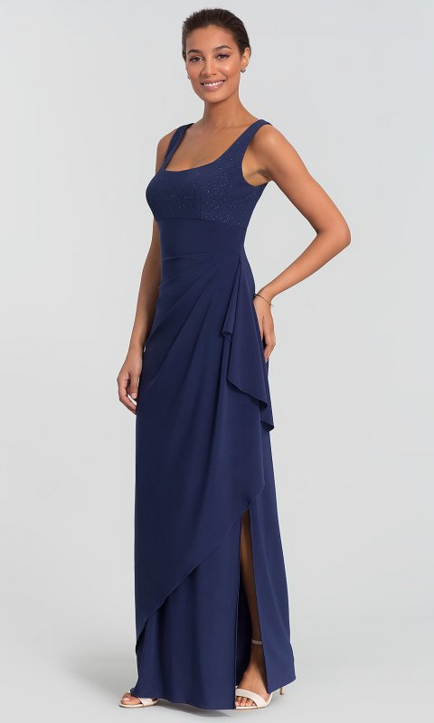 Navy Blue MOB Dress with Bolero by AX-125843