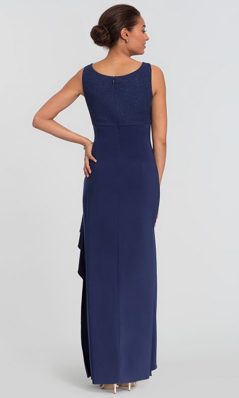 Navy Blue MOB Dress with Bolero by AX-125843