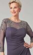 Empire-Waist Long MOB Dress with Beaded Sleeves AX-8132927