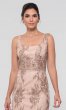 Sequined Long Sleeveless MOB Dress with Chiffon Cape IT-7120171