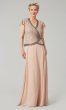 Long Chiffon Mother-of-the-Bride Dress with Beading JKA-3254