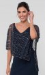 Mother-of-the-Bride Long Dress with Attached Cape JKA-5019