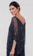 Mother-of-the-Bride Long Dress with Attached Cape JKA-5019
