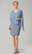 Short Sequin Semi-Formal MOB Dress with Capelet JKA-5235