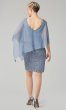 Short Sequin Semi-Formal MOB Dress with Capelet JKA-5235
