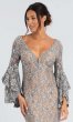 Long Silver Lace Mother-of-the-Bride Dress JO-57048