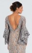 Long Silver Lace Mother-of-the-Bride Dress JO-57048