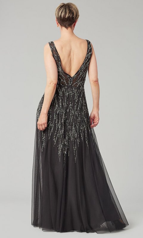 Long V-Neck Sleeveless Mother-of-the-Bride Dress JU-MC-262501MC
