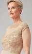 Beaded-Bodice Long Cap-Sleeve MOB Formal Dress JU-MC-262505MC