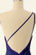 Royal Blue One Shoulder Sequins Tight Homecoming E202283197
