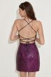 Fuchsia Sequin Homecoming Dress E202283207