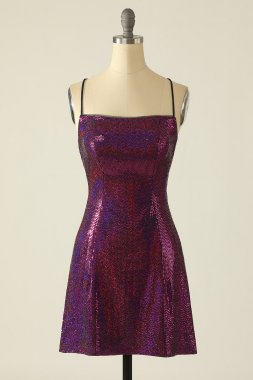 Fuchsia Sequin Homecoming Dress E202283207