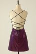 Fuchsia Sequin Homecoming Dress E202283207