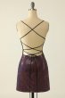 Fuchsia Sequin Homecoming Dress E202283207