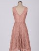 Sleeveless Short Scoop Neckline Metallic Lace Bridesmaid Dress AB202147