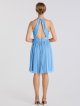 Short Lace and Mesh Halter Neck Bridesmaid Dress AB202135