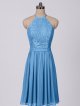 Short Lace and Mesh Halter Neck Bridesmaid Dress AB202135