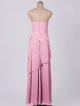 Long Waterfall Tier Halter Neck Soft Mesh Bridesmaid Dress AB202114