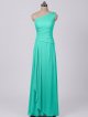 One-Shoulder Georgette Cascade Mesh Bridesmaid Dress AB202127