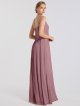 Charming Long Blouson Spaghetti Strap Mesh Bridesmaid Dress AB202041