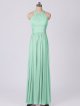 Flattering Floor Length Halter High Neck Mesh Bridesmaid Dress AB202069