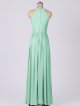 Flattering Floor Length Halter High Neck Mesh Bridesmaid Dress AB202069