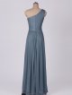 Modern One-Shoulder Mesh Bridesmaid Dress with Full Skirt AB202123
