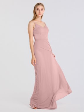 Long A-line Soft Mesh Bridal Party Dress for Bridesmaids AB202089