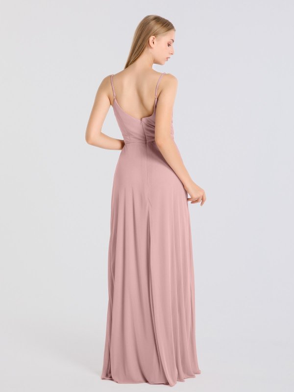 Long A-line Soft Mesh Bridal Party Dress for Bridesmaids AB202089