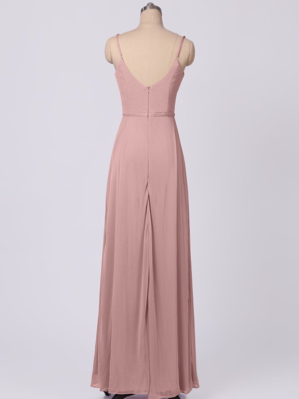 Long A-line Soft Mesh Bridal Party Dress for Bridesmaids AB202089