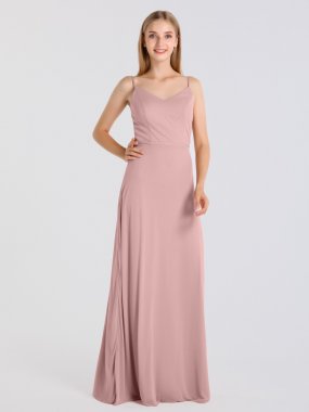 Long A-line Soft Mesh Bridal Party Dress for Bridesmaids AB202089