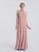 Long A-line Chiffon High-Neck Maid of the Honor Dress AB202086