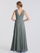 Full Length Tank V Neckline Chiffon Maid of Honor Gown AB202075