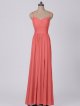 Spaghetti Strap Ruched Waist Mesh Bridesmaid Dress with Slit AB202149