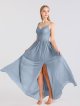 Long Metallic Corded Lace and Mesh Bridesmaid Dress AB202098