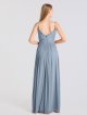 Long Metallic Corded Lace and Mesh Bridesmaid Dress AB202098