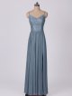 Long Metallic Corded Lace and Mesh Bridesmaid Dress AB202098