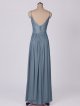 Long Metallic Corded Lace and Mesh Bridesmaid Dress AB202098