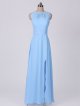Sleeveless Long Chiffon Bridesmaid Dress with Side Slit AB202142