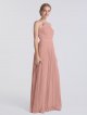 Full Length Chiffon High Halter Neck Bridesmaid Dress AB202074