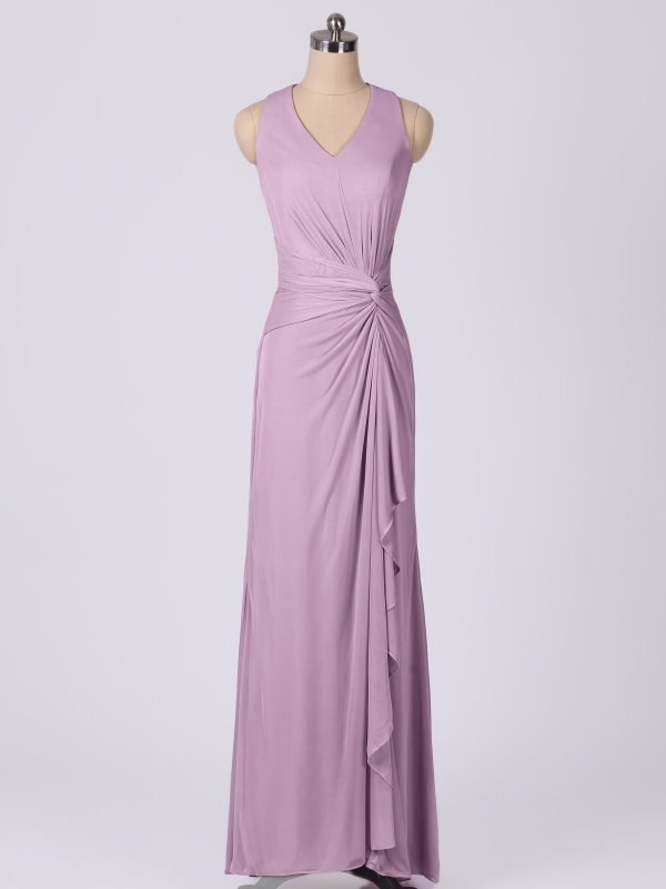 Sexy Mesh Halter Neck Long Bridesmaids Gown AB202131