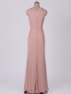 Sleeveless Long Sheath Stretch Mesh Bridesmaid Dress AB202145