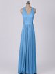 Long Halter Ruched Waist Stretch Mesh Bridesmaid Dress AB202094