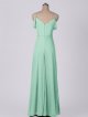 Modern Long Cold Shoulder Stretch Mesh Bridesmaid Dress AB202122