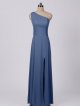 Ruched Waist Elegant One Shoulder Bridesmaid Gown AB202129
