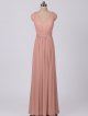 Long Tank V Neck Crinkle Chiffon Dress With Low Crisscross Back AB202112