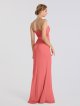 Lace Sweetheart Neckline Long Bridesmaid Dress with Lace Insert AB202085