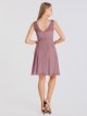 Illusion Tank Crinkle Chiffon Dress With Short Cascade Skirt AB202082