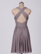 Crisscross Back Tank V-Neck Above Knee Mesh Bridesmaid Gowns AB202061