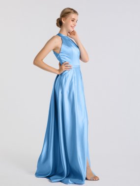 New Satin Walkthrough Prom Party Gown AB202168